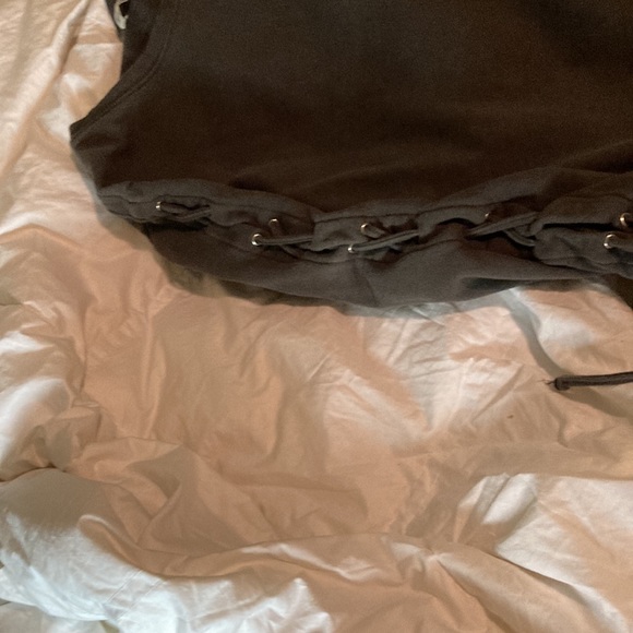 Oversized vintage  grey lace up sweat shirt - Picture 7 of 7